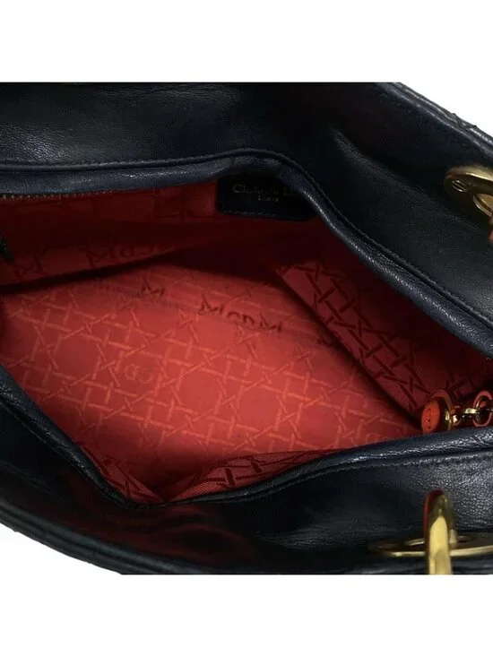 ★SOLD★ Dior Handbag Lady Bag Black Leather - Picture 10 of 16